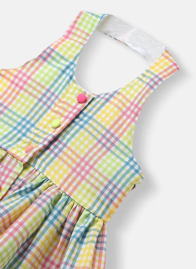 نوتيناتي فستان بناتي قطن % مطرز بالزهور ومرسوم عليه سقي الزهور - Image 4